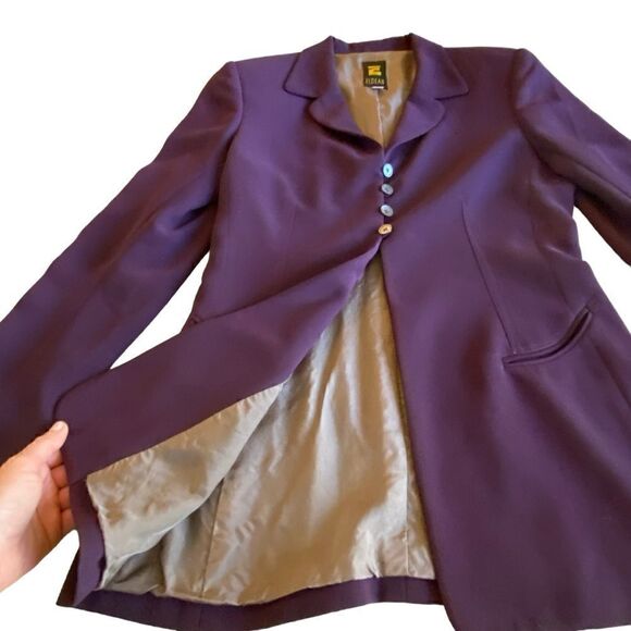 EUC Gorgeous Dark Purple Blazer by Canadian Designer Eldean - Picture 2 of 10